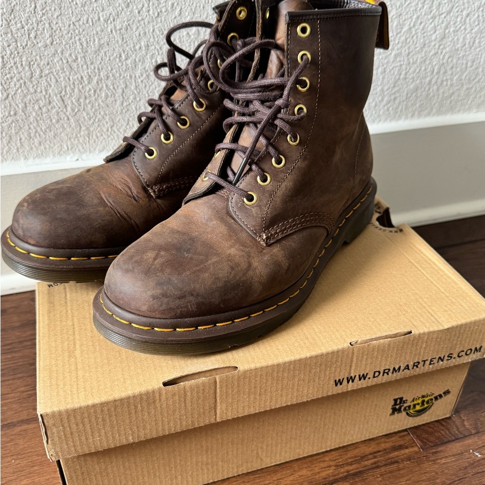 Dr. Martens 1460 Brown Leather Boot | Aztec Crazy Horse | Men’s US Size 10 |